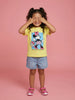 Nautinati Girls' 100% Cotton Crew Neck Disney Minnie Mouse Placement Print T-shirt
