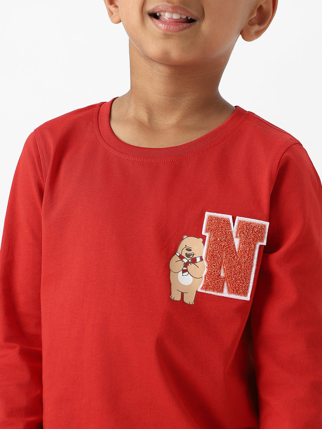 Nautinati Boys' Cotton T-shirt With Badge Detailing