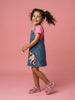 Nautinati Girls Unicorn Printed Regular Fit Pinafore Co-ord Set