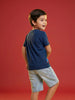 Nautinati Boys' 100% Cotton Crew Neck Marvel Spiderman Placement Print T-shirt