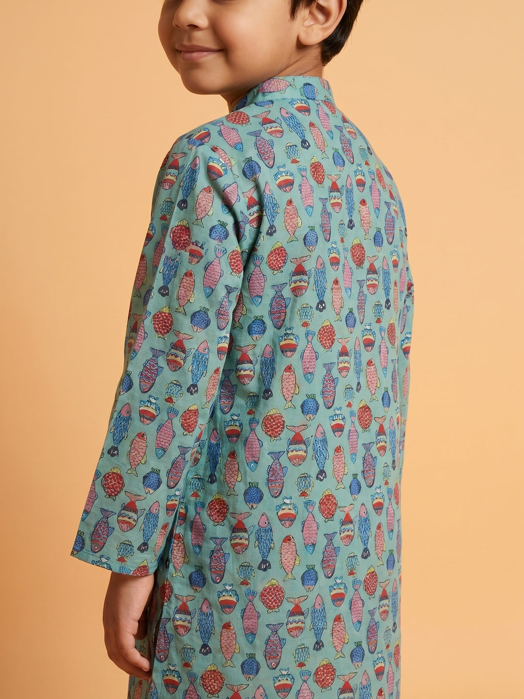Nautinati Boys' Cotton Festive Kurta and Pyjama Set | Block Print Kurta | Age 2-10 Years (No Return | No Cancellation)