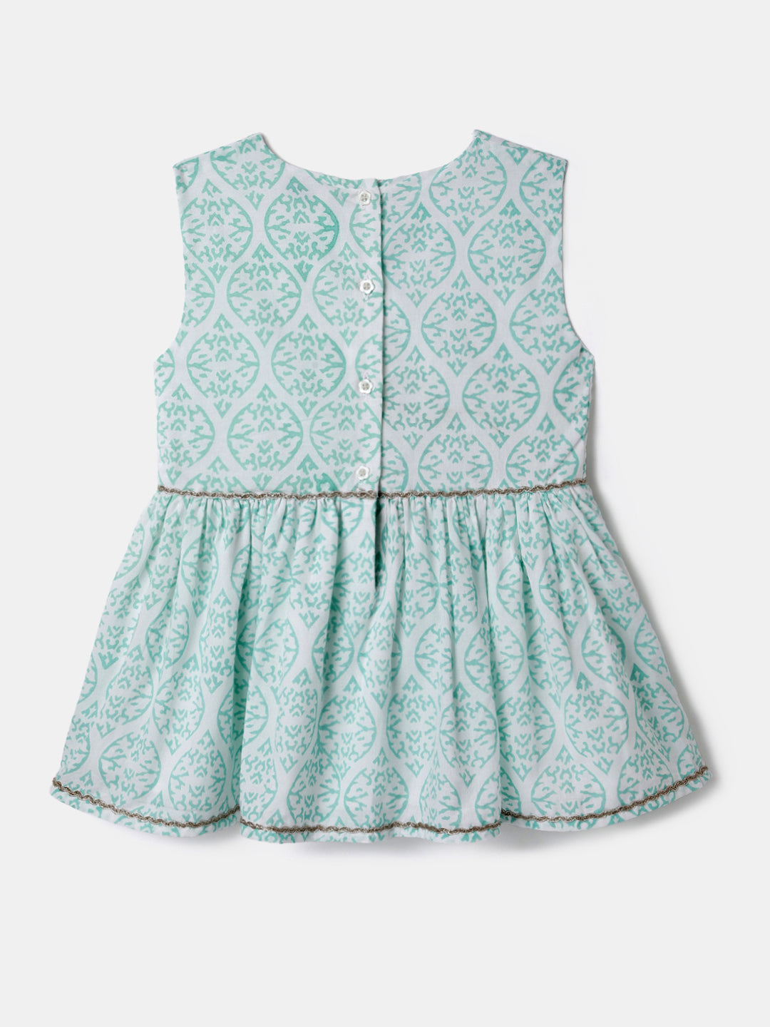 Nautinati Girls Ethnic Top & Bottom Set | Pack of 1 | 5-6Y
