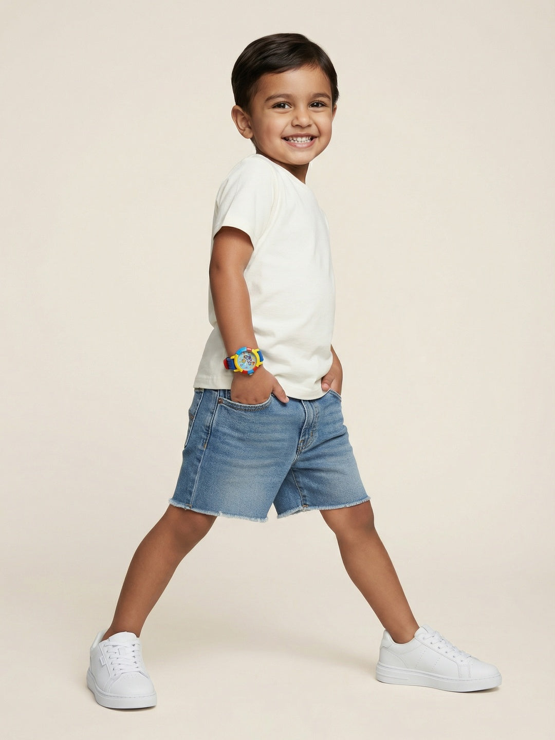 Nautinati Boys' 100% Cotton Pack of 2 Solid Essentials Crew Neck T-shirts