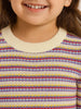 Nautinati Multicolour Striped Sweater for Girls