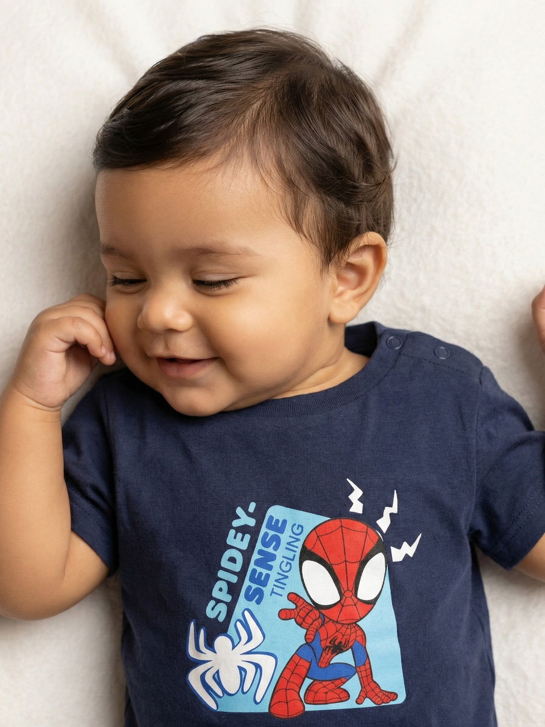 Nautinati Boys' Cotton Marvel Spiderman Printed T-shirt