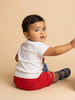 Nautinati Boys' 100% Cotton Crab Graphic Printed T-shirt and Typography Print Shorts Set Combo Set