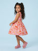 Nautinati Girls' 100% Cotton Pack of 2 Fit & Flare Dresses with Tropical-theme Teddy Graphic & Fruit All-over Print