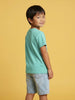 Nautinati Boys' 100% Cotton Crew Neck Disney Mickey Mouse Placement Print T-shirt