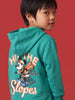 Nautinati Boys Disney Christmas Mickey Mouse Puff Printed Oversized Hooded Sweatshirt
