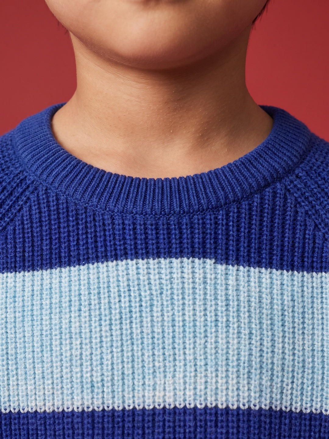 Nautinati Boys Relaxed Fit Chunky Knit Striped Sweater