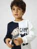 Boys Colourblocked Chest Print Sweatshirt