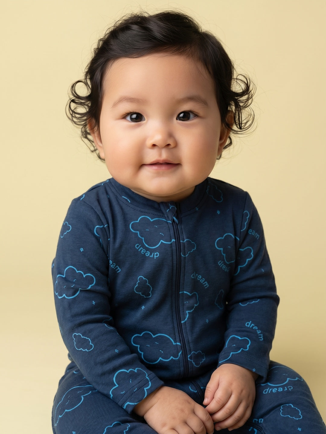 Nautinati Kids' Cotton Pack of 2 All-over Dream Printed Sleepsuits with Snap Buttons