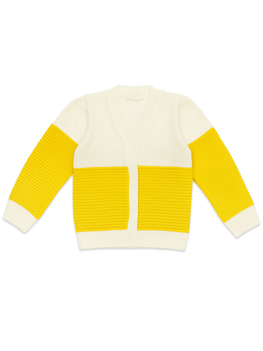 Nautinati Yellow And White Sweater Set With Cap For Infant Girls