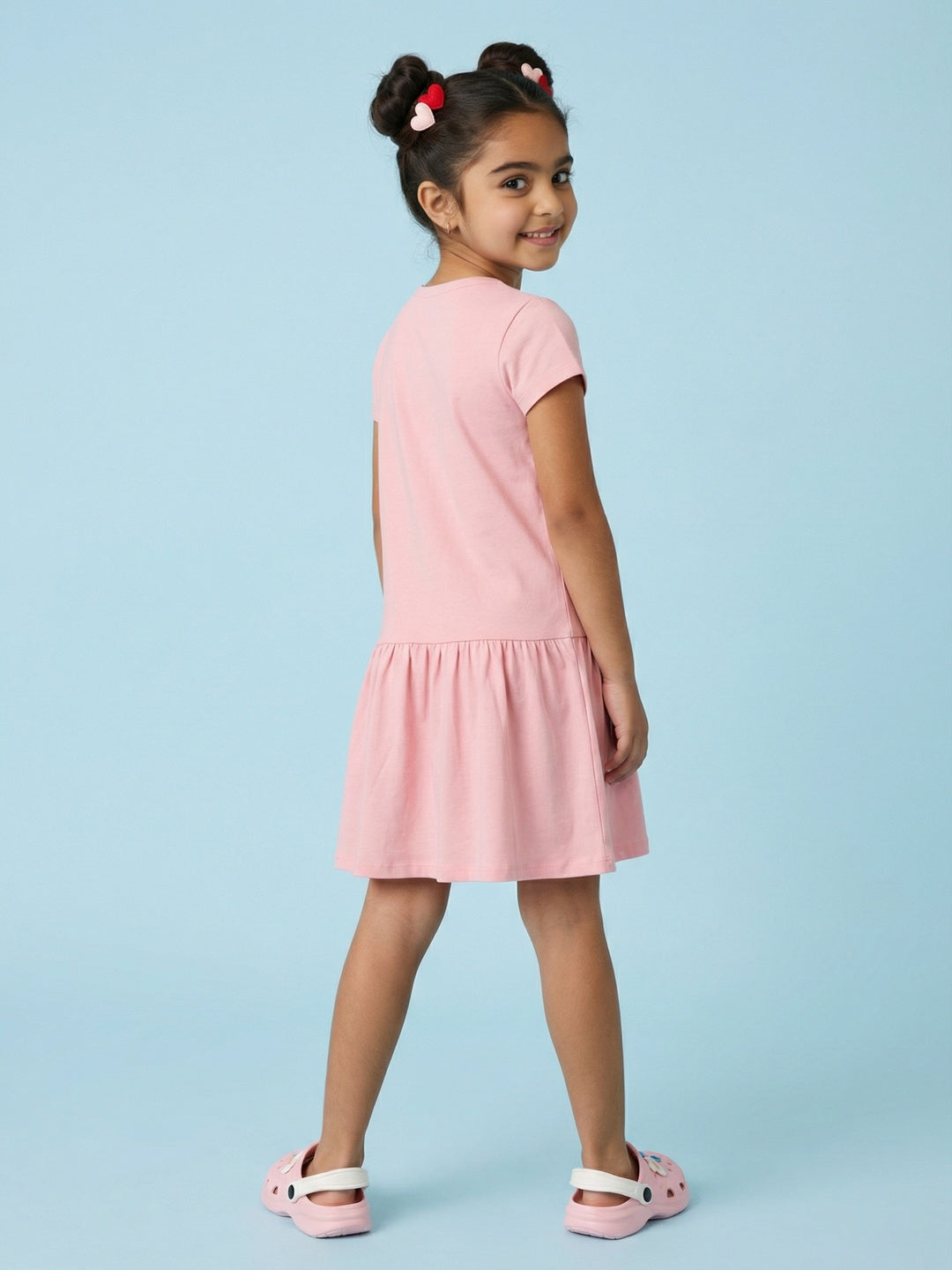 Nautinati Boys Mickey Mouse Printed Regular Fit Round Neck T-shirt and Shorts Co-ord Set