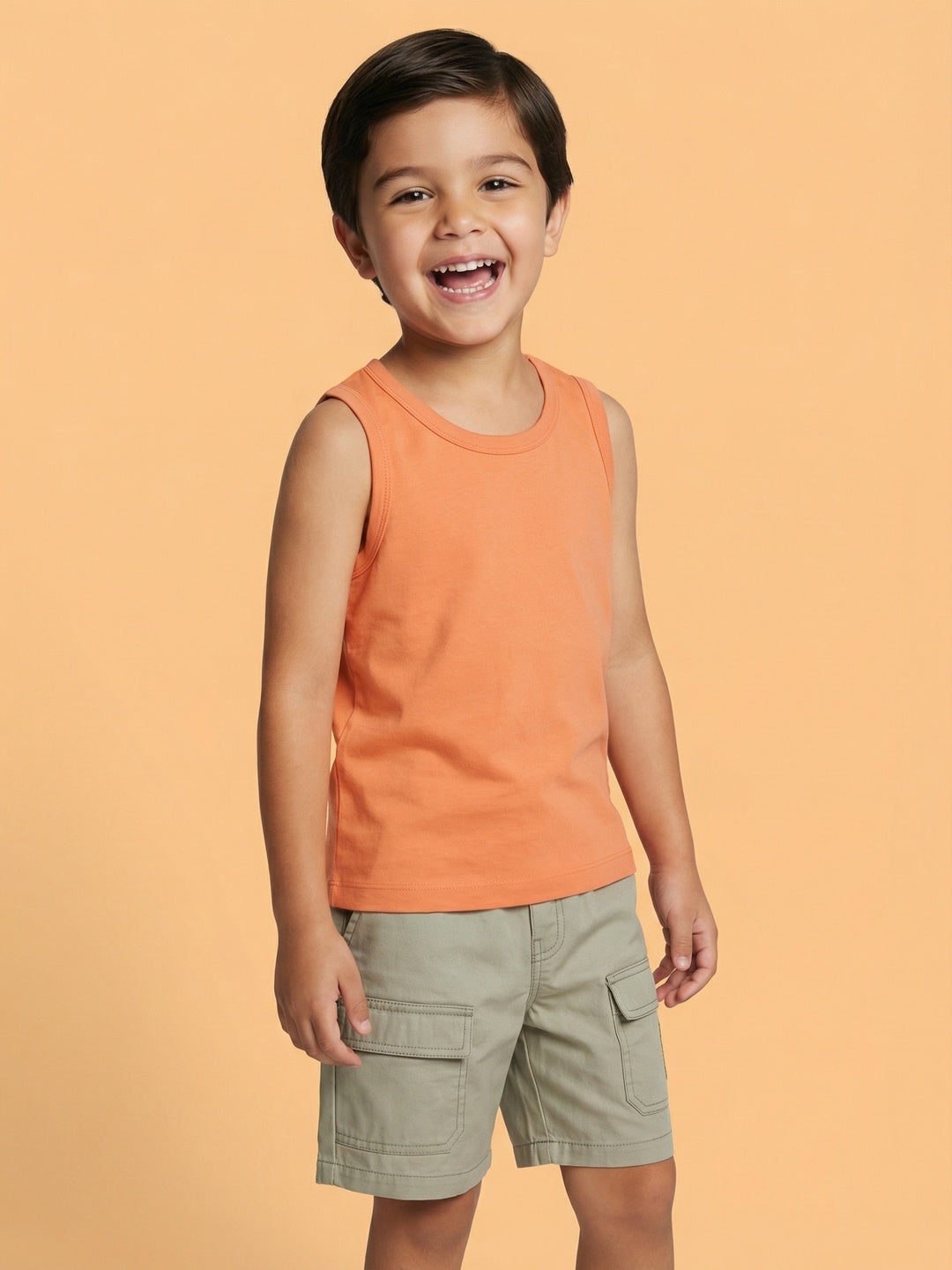 Nautinati Boys' 100% Cotton Pack of 2 Solid Essentials Vests