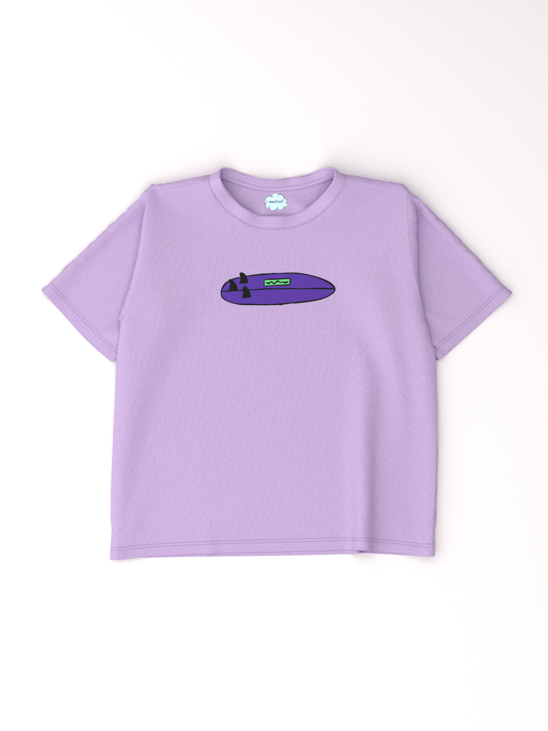 Nautinati Lavendar Puff-printed T-shirt for Boys