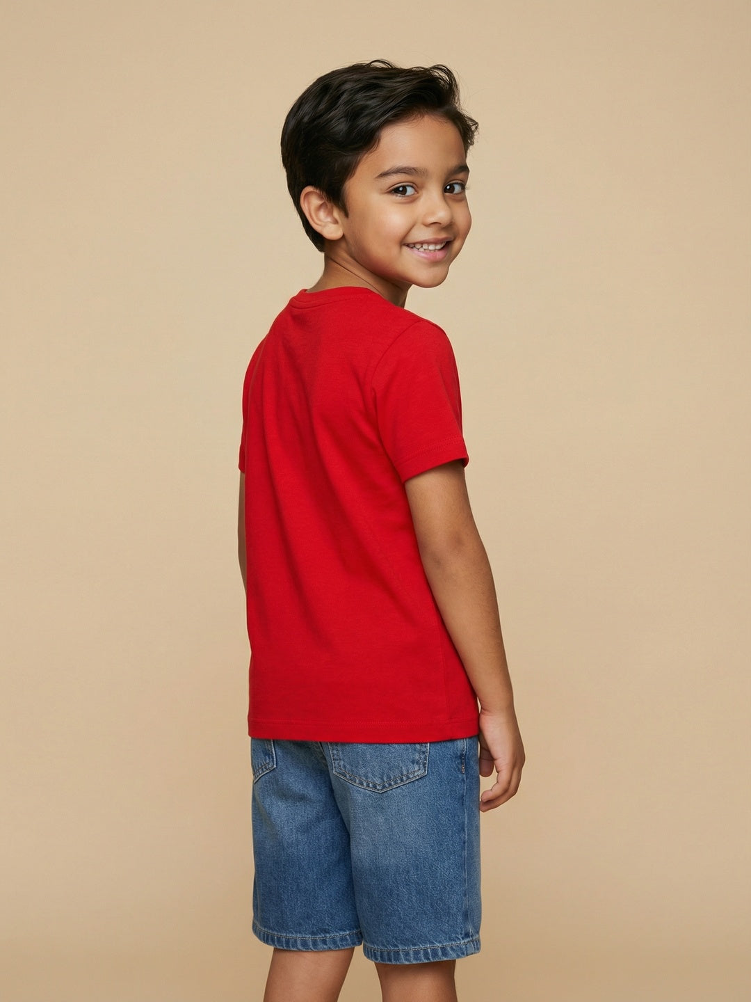 Nautinati Boys' 100% Cotton Pack of 3 Solid Essentials Crew Neck T-shirts