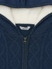 Nautinati Blue Cable-knit Hooded Sweater for Boys