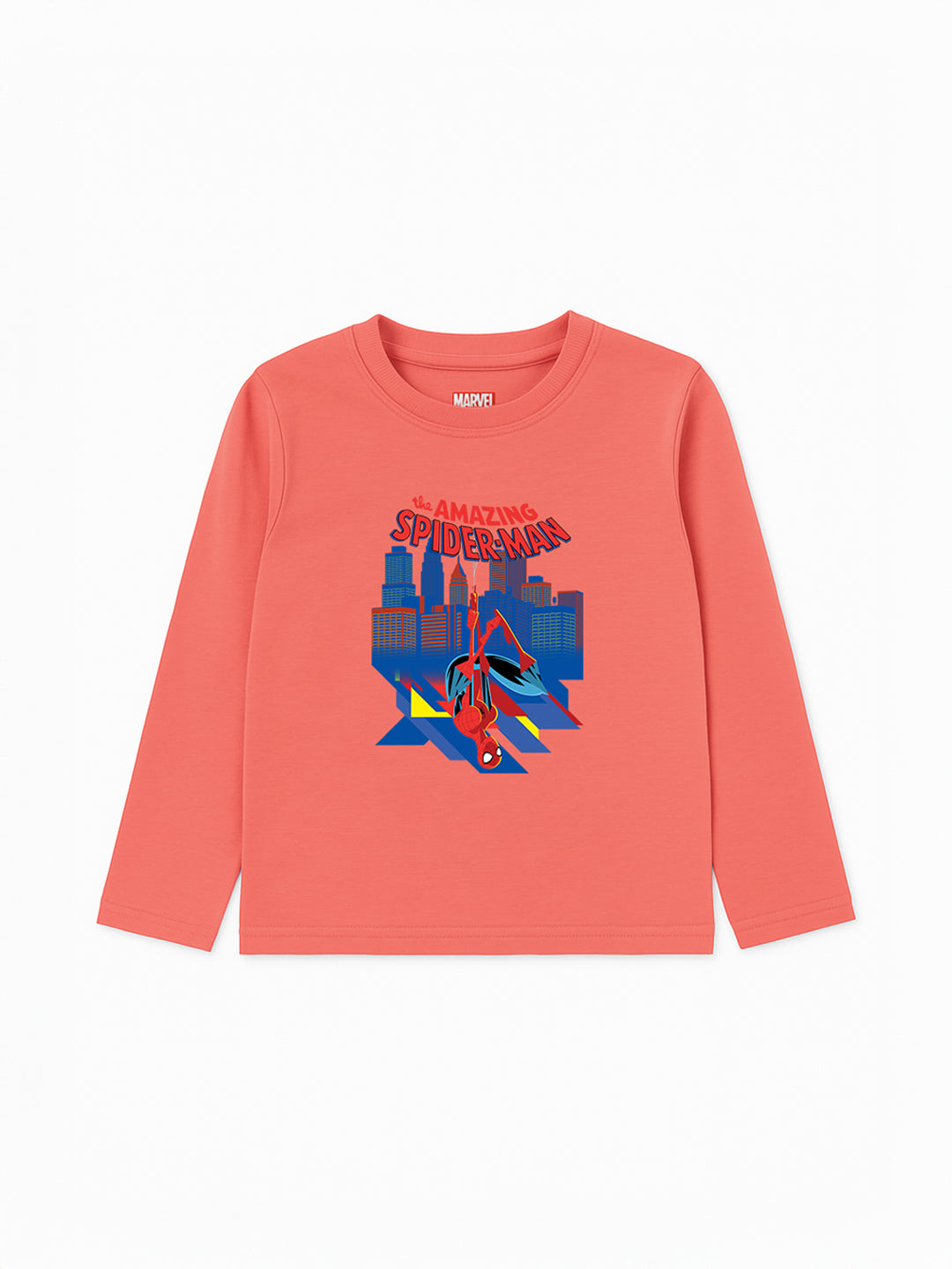 Nautinati Pack Of 2 Pink & Brown Spiderman T-Shirts For Boys