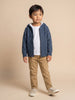 Nautinati Boys Cable Knit Zip-Up Full Sleeve Sweater, Relaxed Fit