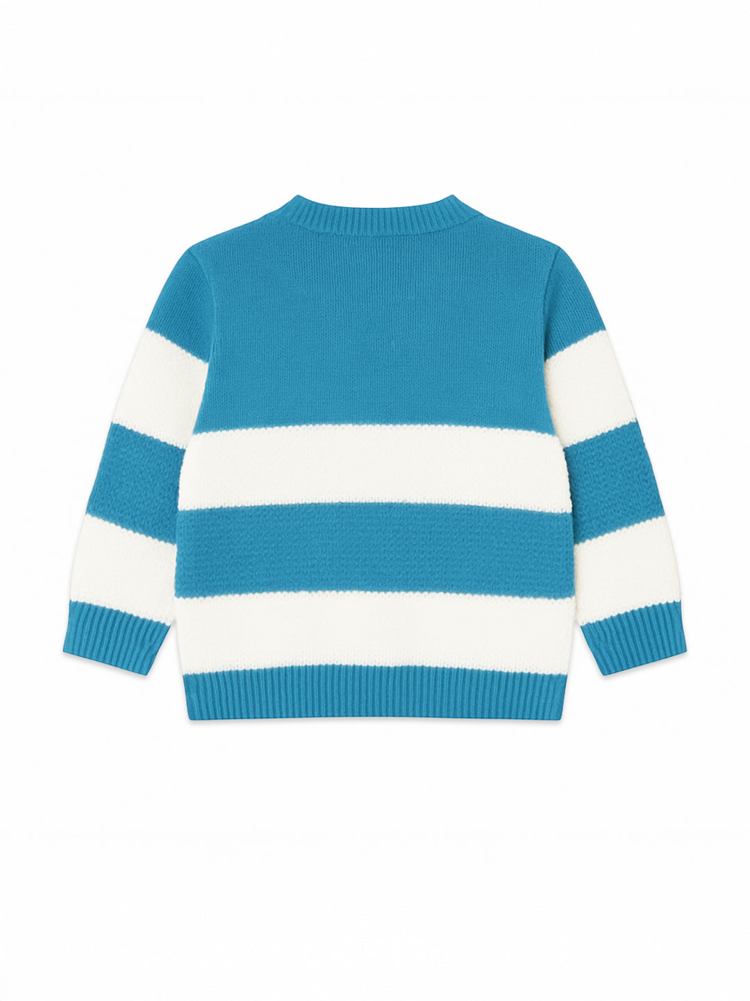 Nautinati Blue And White Sweater Set With Cap For Infant Boys