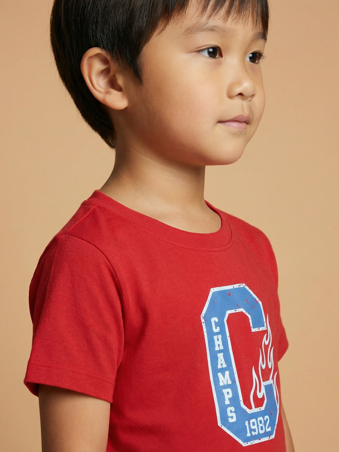 Nautinati Boys' 100% Cotton Pack of 2 Racing Graphic & Chequered Crew Neck T-shirts