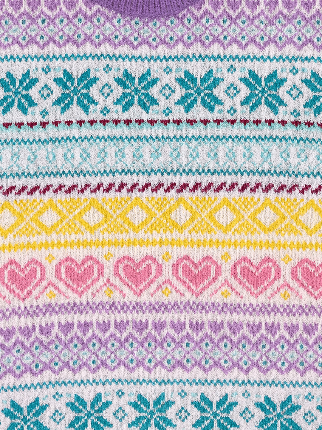 Nautinati Striped Multicolour Flat-Knit Sweater For Girls