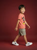 Nautinati Boys' 100% Cotton Crew Neck Disney Mickey Mouse Placement Print T-shirt
