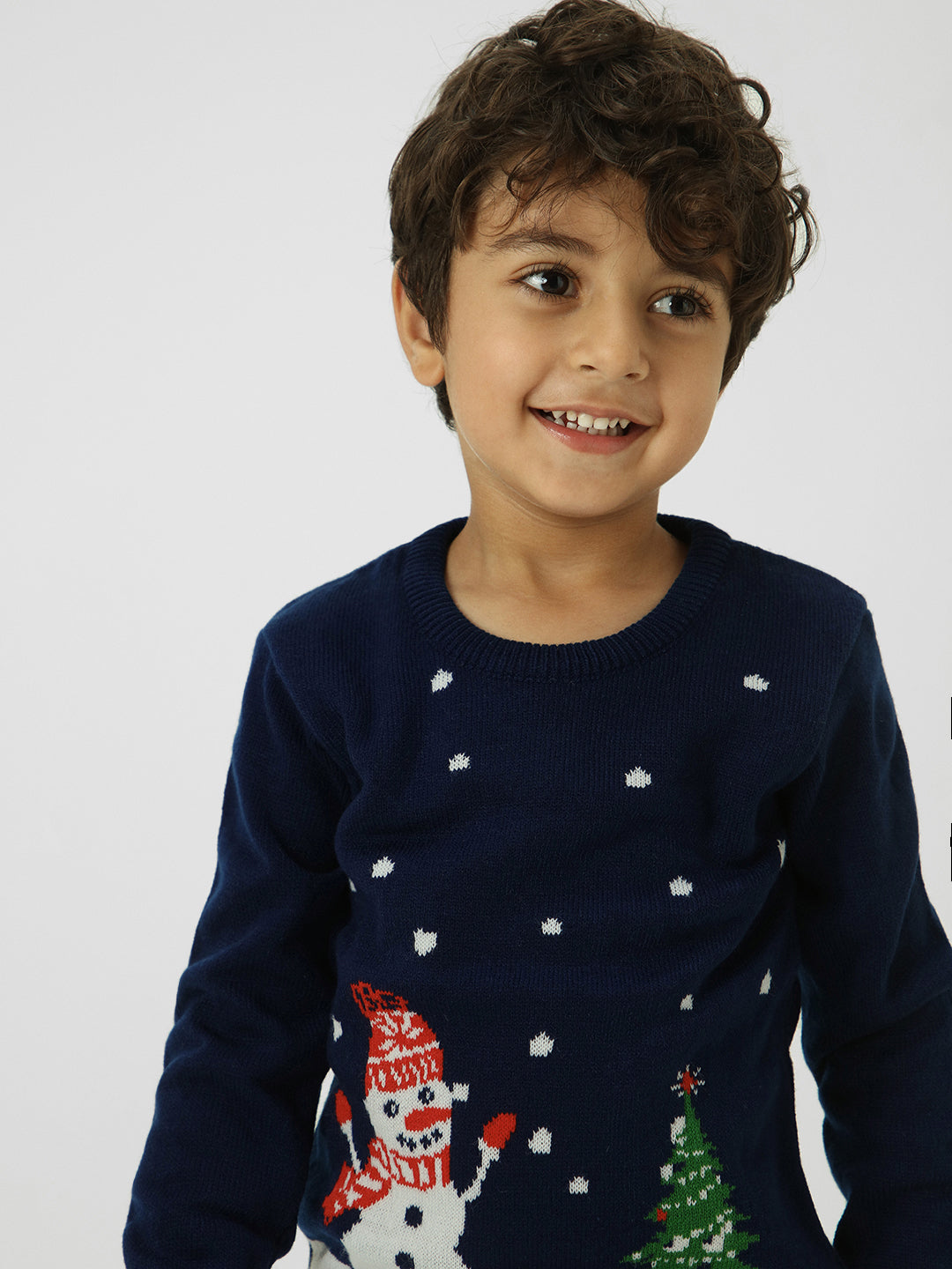 Boys Graphic Chistmas-Themed Pullover Sweatshirt