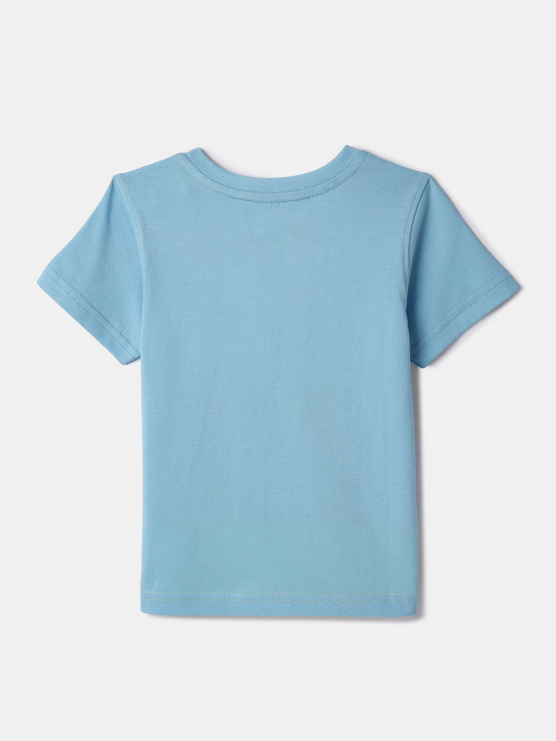 Nautinati Blue Colourblocked and Bear Print  T-shirt and Shorts Set With Bucket Hat for Boys