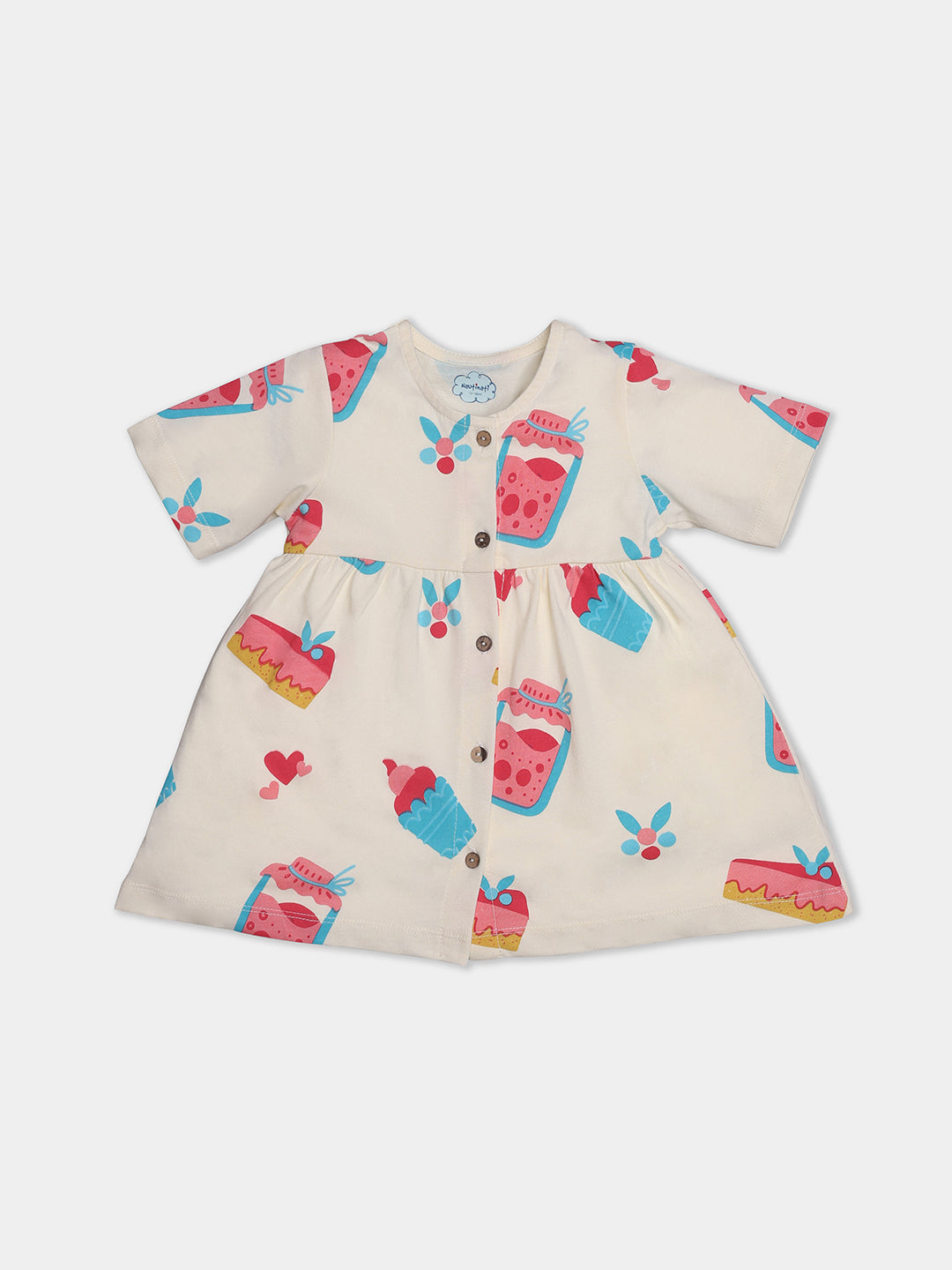 Nautinati Multicolour Printed Top And Leggings Set For Girls