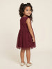 Nautinati Girls' Fit & Flare Holographic Foil Printed Mesh Party Dress