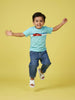 Nautinati Boys' 100% Cotton Pack of 3 Racing Graphic & All-over Print Crew Neck T-shirts