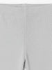 Nautinati Grey Cotton Lycra Rib Fitted & Flared Leggings For Girls