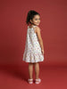Nautinati Girls' Disney Marie Cat All over Printed A-line Strappy Drop-waist Dress