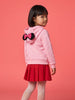 Nautinati Girls Disney Minnie Mouse Polka Dot Zip-Up Hoodie with Bow Applique