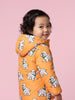 Nautinati Baby Girls Regular Fit Hooded Dog Printed Puffer Jacket with Front Zip