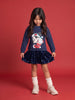 Nautinati Girls Disney Christmas Minnie Mouse Oversized Sequinned Sweatshirt Dress