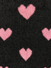 Nautinati Black and Pink Heart Print Sweater Dress for Girls