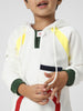 Boys Colourful Hooded Sweatshirt With Placket Detail