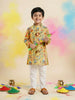 Boys' 100% Cotton Festive Forest-print Resort Style Kurta & Pyjama Set