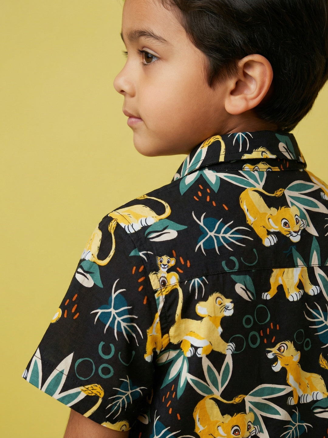 Nautinati Boys' 100% Cotton Disney Lion King All-over Print Resort Shirt