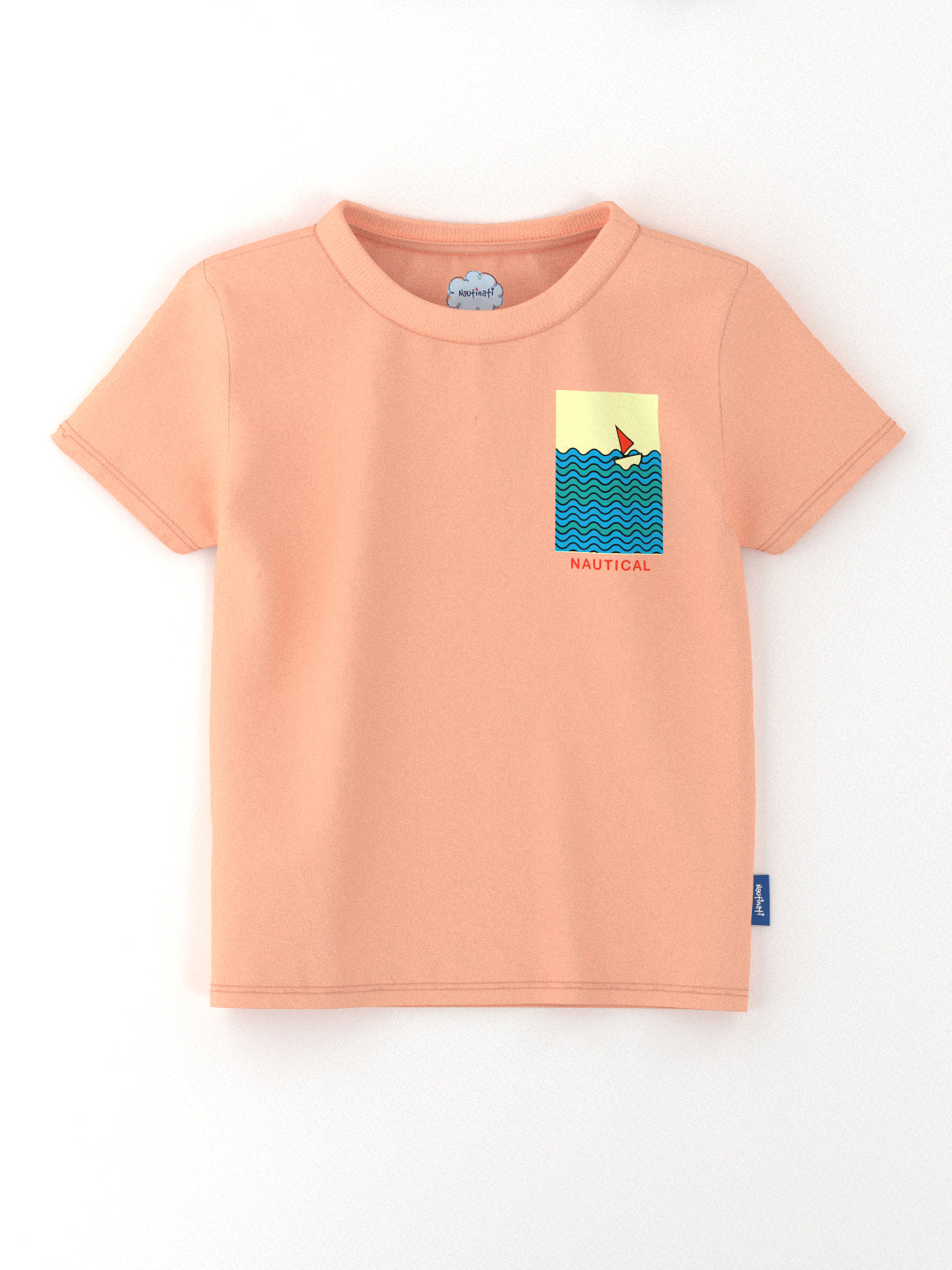 Nautinati Boys' Pack of 2 Cotton Beach Graphic Printed T-shirts