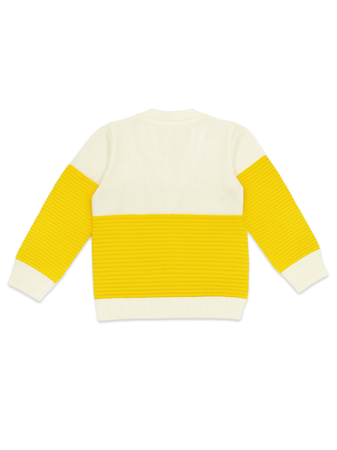 Nautinati Yellow And White Sweater Set With Cap For Infant Girls