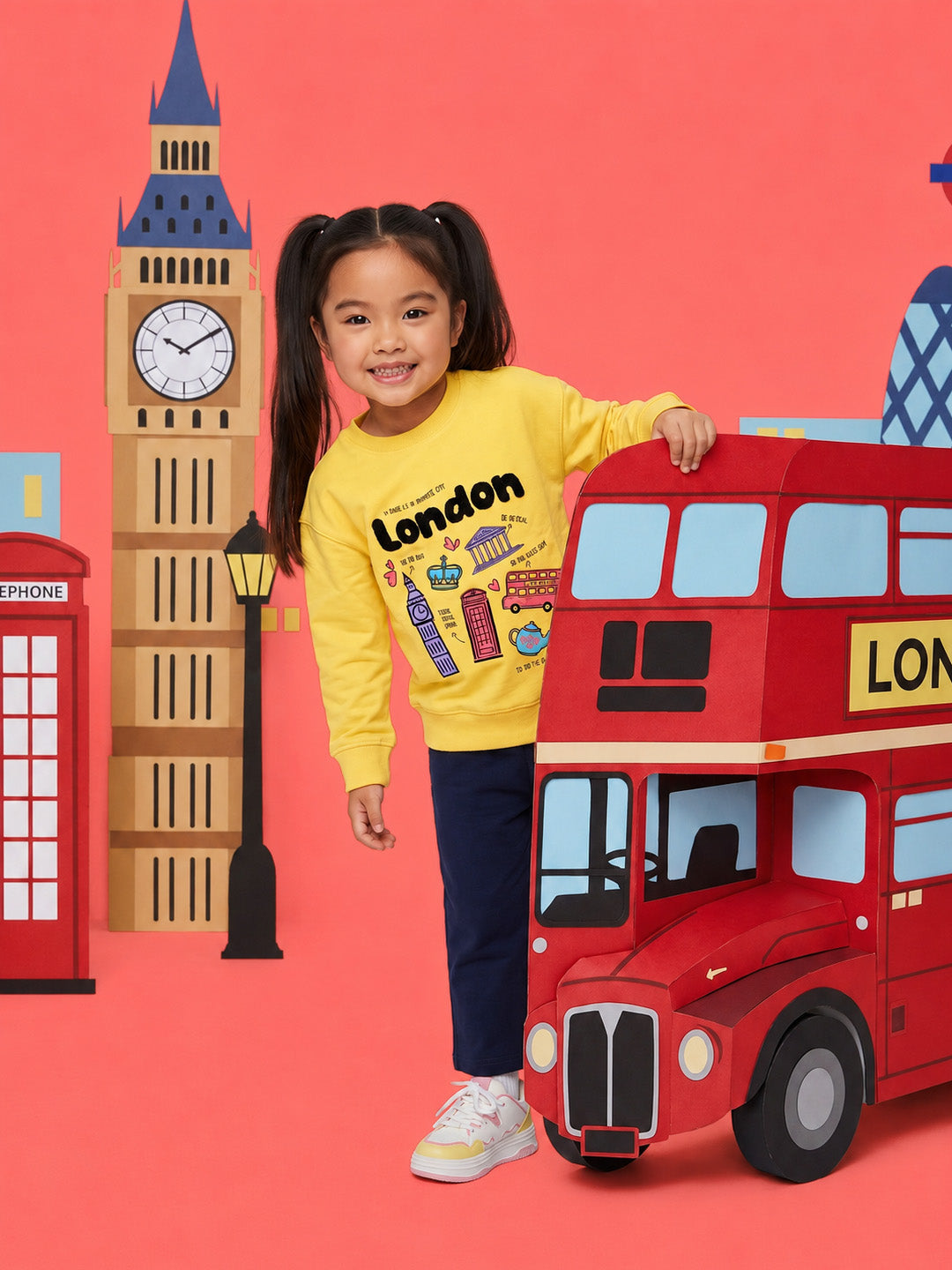 Nautinati Girls Oversized Varsity Sweatshirt and pants Set