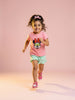 Nautinati Girls' 100% Cotton Disney Minnie Mouse Printed T-shirt and Shorts Night Suit Set