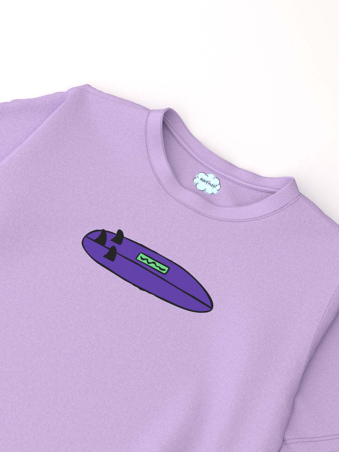 Nautinati Lavendar Puff-printed T-shirt for Boys