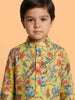 Boys' 100% Cotton Festive Forest-print Resort Style Kurta & Pyjama Set