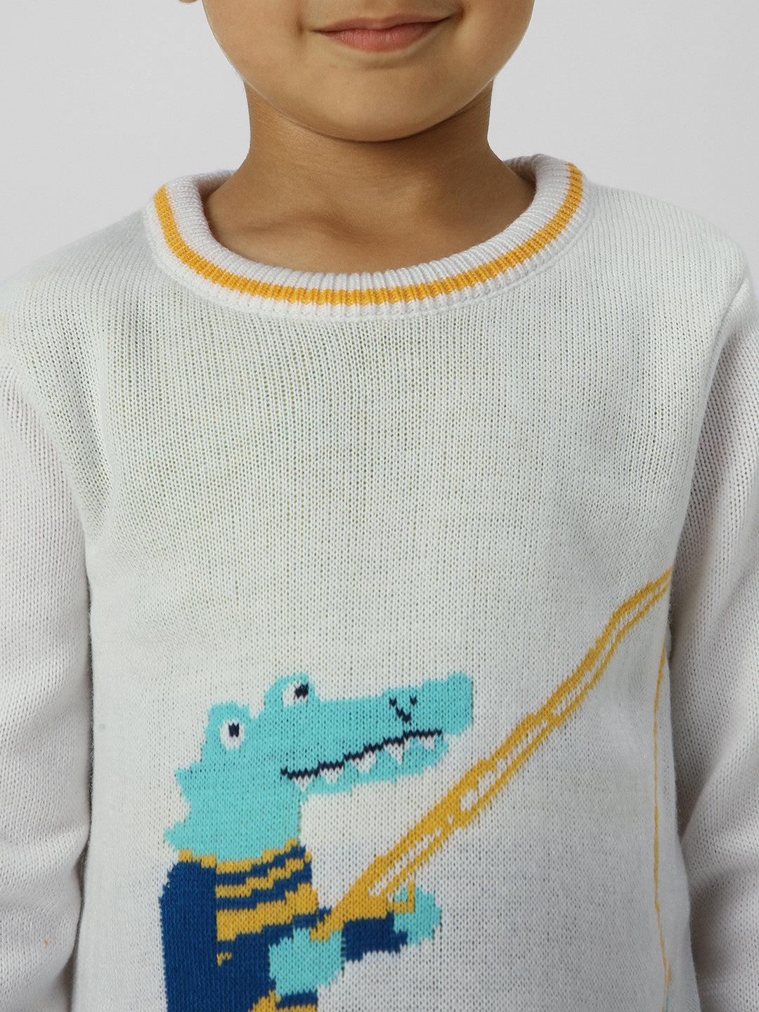 Boys Animal-Themed Jacquard Sweatshirt