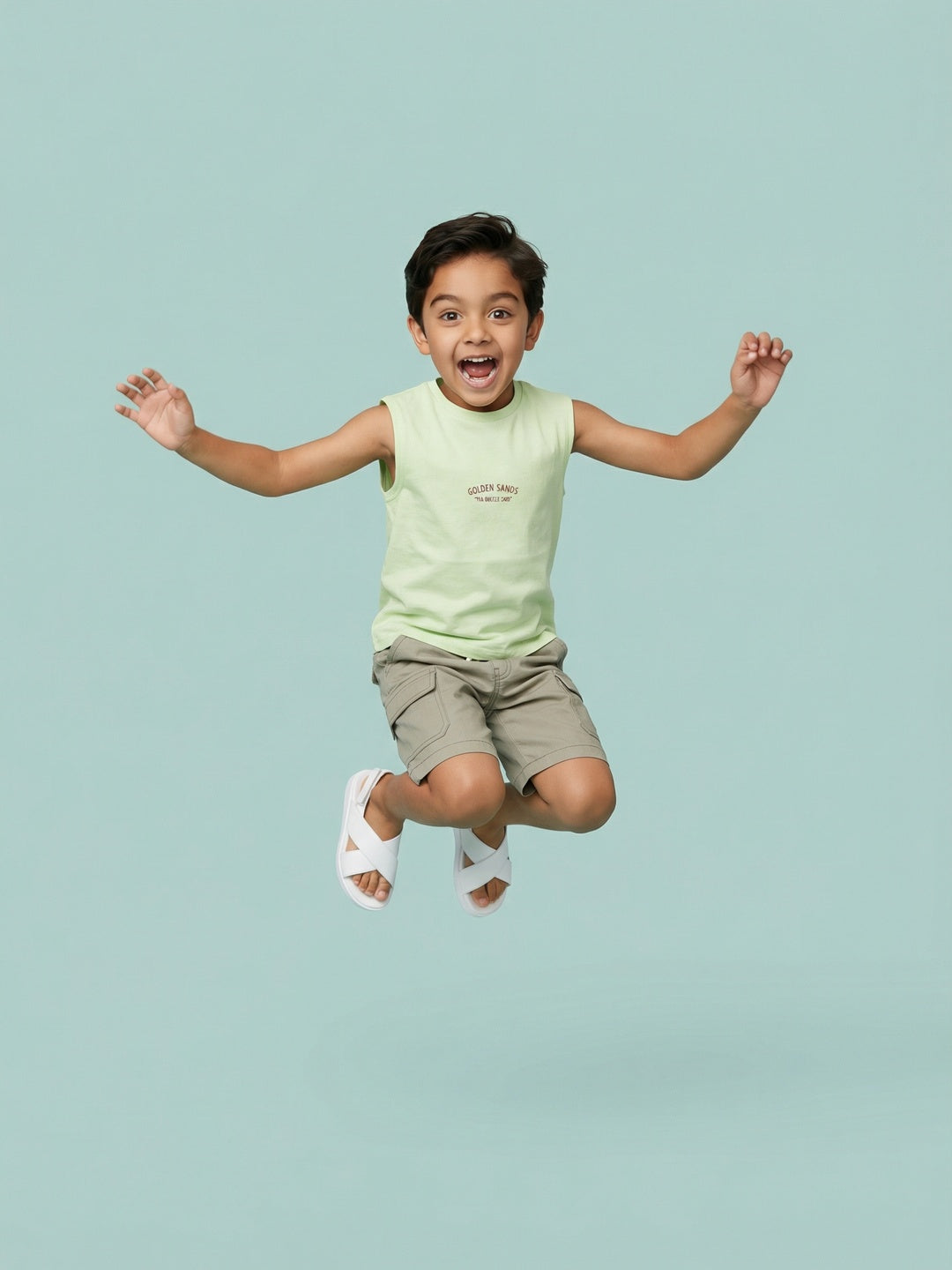 Nautinati Boys’ 100% Cotton Woven Gaming-theme Badge Cargo Shorts